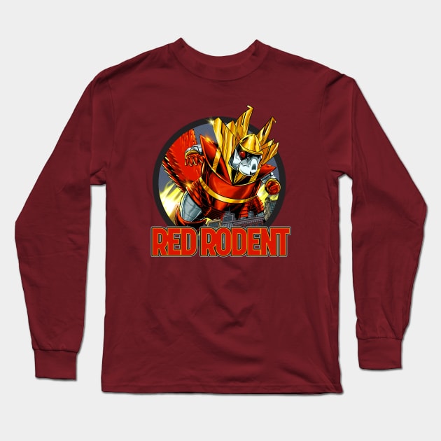 Red Rodent Long Sleeve T-Shirt by ThirteenthFloor